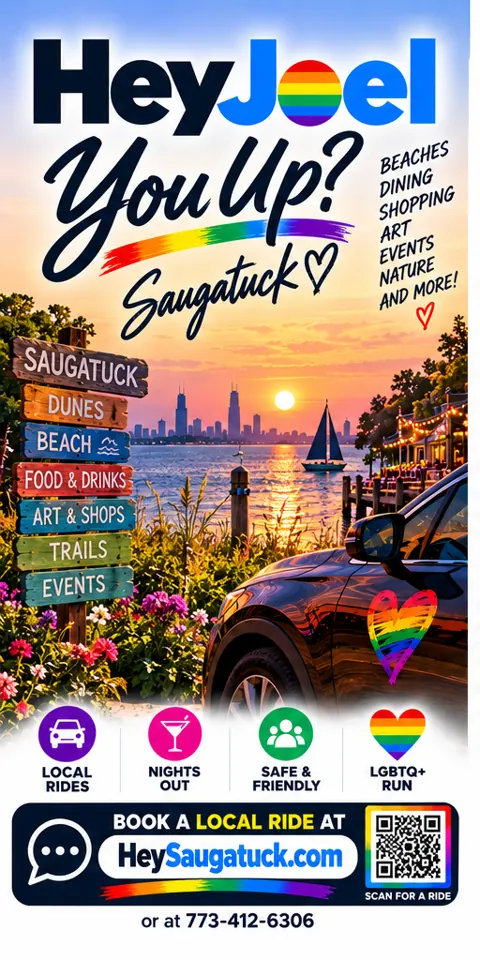 Illustrated Saugatuck waterfront